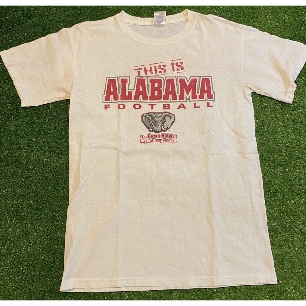 Vintage Alabama Crimson Tide shirt mens small white red football Y2K NCAA 31